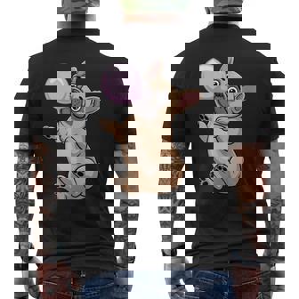 Bubblegum French Bulldog Pop Art For Pet Lovers Tank Top Men's Back Print T-Shirt | Mazezy