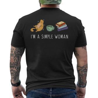 Bücher Und Meine Katze Haustier Buch Lesen Katze T-Shirt mit Rückendruck - Geschenkecke