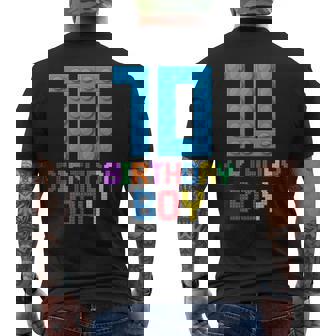 Building Bricks 10歳の誕生日 男の子 10年 マスタービルダー メンズTシャツ バックプリント - Kawaiitshirt