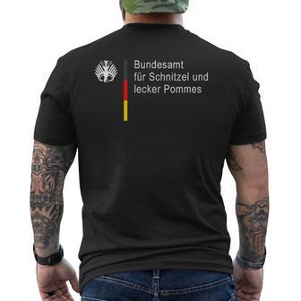 Bundesamt Fürchnitzel Und Lecker Pommes T-Shirt mit Rückendruck - Geschenkecke