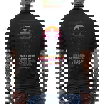 Bungee Jumping Retro Men's Back Print T-Shirt | Mazezy