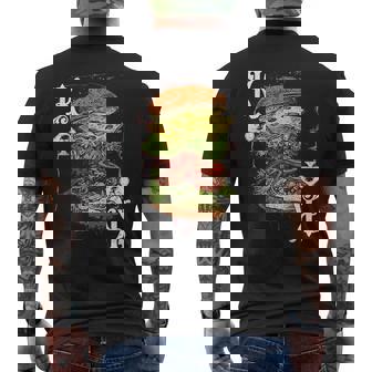 Burger Lover King Spades Men's Back Print T-Shirt | Mazezy