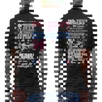 Burnouts Or Bows Nonna Loves You Gender Reveal Party Men's Back Print T-Shirt | Mazezy