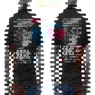 Burnouts Or Bows Your Uncle Loves You Gender Reveal Men's T-shirt Back Print - Monsterry