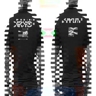 Burundi Flag Country Nation Men's Back Print T-Shirt | Mazezy