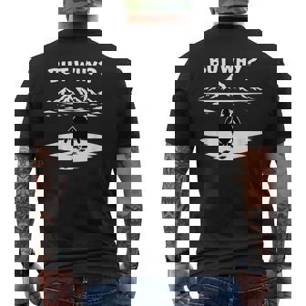 But Why Penguin Mountains Cute メンズTシャツ バックプリント - Kawaiitshirt