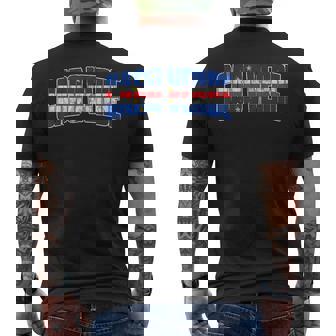 Cabo Verde Cape Verde Flag Retro Distressed Men's Back Print T-Shirt | Mazezy