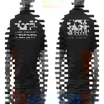 Cacc-キャッチ-レスリング メンズTシャツ バックプリント - Kawaiitshirt