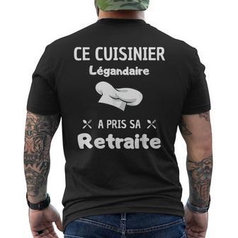 Cadeau Retraite Chef Cuisinier Retraité Humour Cuisinier T-shirt imprimé au dos - Cadeauxyz