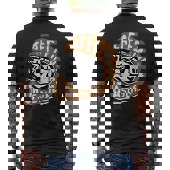 Caffeine And Gasoline Motorcycle Themed Men's Back Print T-Shirt | Mazezy