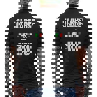 Calabrese And Proud With Italian Flags Calabria Ancestry Tank Top Men's Back Print T-Shirt | Mazezy