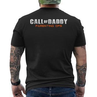 Call Of Daddy Crianza Ops Naranja Día Del Padre Jugador Papá Camiseta Hombre Estampado Espalda - Regaloses