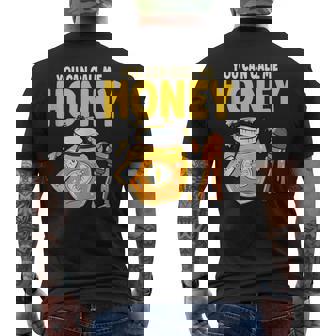 You Can Call Me Honey Beekeeper Sweet Honey Bee Tank Top Men's Back Print T-Shirt | Mazezy