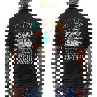 All Is Calm Just Kidding This Is Preschool Christmas Men's Back Print T-Shirt | Mazezy