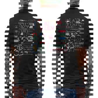 All Is Calm Just Kidding This Is Preschool Stamps Teacher Men's Back Print T-Shirt | Mazezy