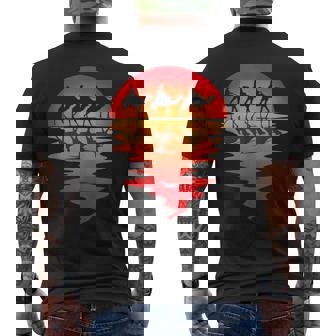 Camel Arabian Desert Vintage Sunset Camel Animal Lover Tank Top Men's Back Print T-Shirt | Mazezy