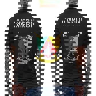 Cameroon Emblem National Pride Men's Back Print T-Shirt | Mazezy