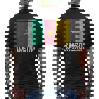 Cameroon Flag National Pride Roots Country Matching Family Men's Back Print T-Shirt | Mazezy