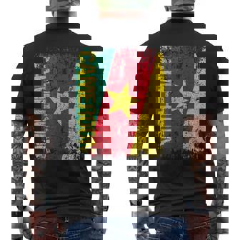 CAMEROON Flag Vintage Distressed CAMEROON Men's Back Print T-Shirt | Mazezy