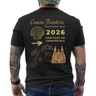 Camino A Finisterre 2026Antiago De Compostela Camiseta Hombre Estampado Espalda - Regaloses