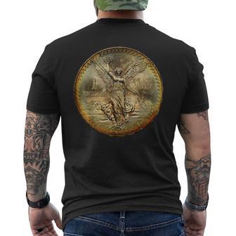 Camisa Mexicana Coleccionista Monedas Mexicana Onzailver Libertad Camiseta Hombre Estampado Espalda - Regaloses