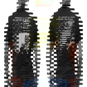 Camo USA Flag Hunter Reasons Why I Missed The Deer Hunting Men's Back Print T-Shirt | Mazezy