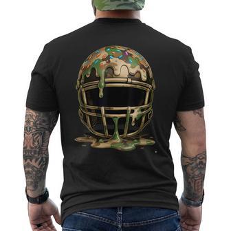 Camouflage Football Drip Boys Ice Cream Dripping Camo Boys Men's T-shirt Back Print - Thegiftio UK