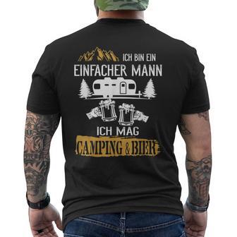Camping Und Bier Herren Geschenkidee Camping T-Shirt mit Rückendruck - Geschenkecke