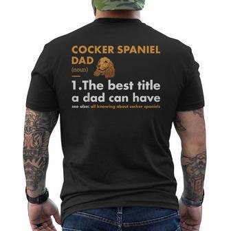 Cane Cockerpaniel Dad Definizione T-shirt da uomo con stampa posteriore - Novitaregali