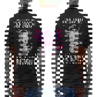 Can`t Hear You I`m Gaming Axolotl Gamer Men's Back Print T-Shirt | Mazezy