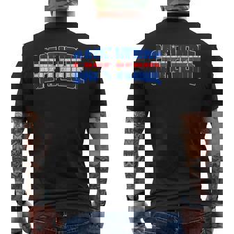 Cape Verde Cabo Verde Flag Retro Distressed Tank Top Men's Back Print T-Shirt | Mazezy