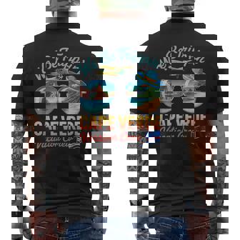 Cape Verde Vacation Cabo Verde Flag Pride Verdian Cape Verde Men's Back Print T-Shirt | Mazezy