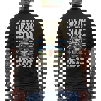 Captain Frog Resist Portland Protest Portland Frog Activist Men's Back Print T-Shirt | Mazezy