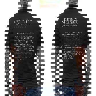 Captain Of The Miniature Fleet Ship Modeler Definition Men's Back Print T-Shirt | Mazezy