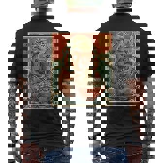 Capybara Anime Ramen Turtle Graphic Kawaii Capibara Men's T-shirt Back Print | Seseable UK