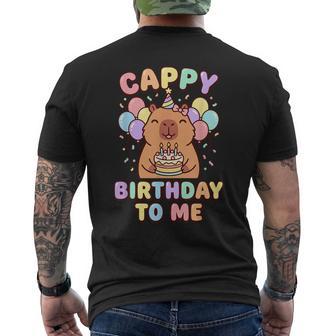 Capybara Birthday To Me Cappy Birthday Men's T-shirt Back Print - Monsterry