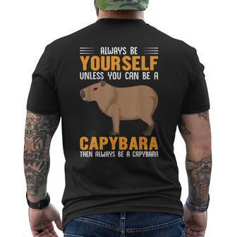 Capybara Quote Rodent Vintage Capybara Men's T-shirt Back Print - Thegiftio UK