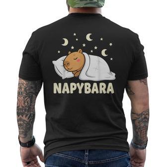 Capybara Sleep Pajamas Napybara Men's T-shirt Back Print - Thegiftio UK