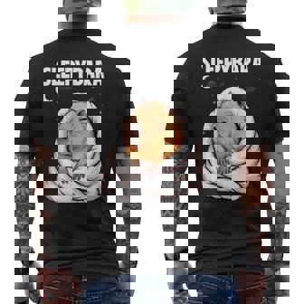 Capybara Sleep Pajamas Sleepybara Men's Back Print T-Shirt | Mazezy