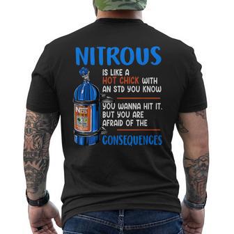 Car Guy Nitrous Is Like A Hot Chick With An Std You Know Men's T-shirt Back Print - Thegiftio UK