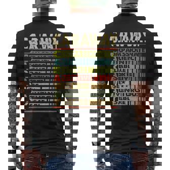 CARAWAY Family Name CARAWAY Last Name Team Men's Back Print T-Shirt | Mazezy