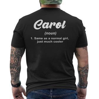 Carol 名詞定義 名前入り キャロル メンズTシャツ バックプリント - Kawaiitshirt