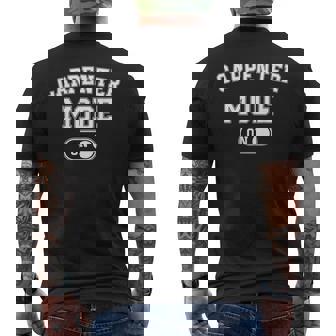 Carpenter Mode On Wood Craftsman Woodworking Men's Back Print T-Shirt | Mazezy