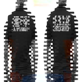 Cartooning Lovers Cartooning Jokes & Quotes Men's Back Print T-Shirt | Mazezy