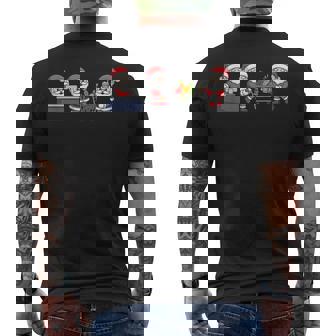 Cashier Santa Claus Shopping Costume Christmas Retail Worker Men's Back Print T-Shirt | Mazezy