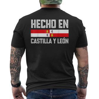 Castilla Y Leon Banderaintage Hecho En Castilla Y Leon Camiseta Hombre Estampado Espalda - Regaloses