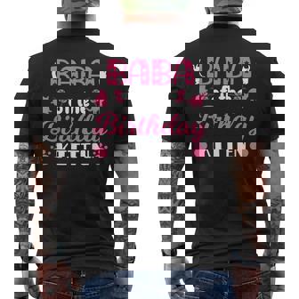 Cat Baba Birthday Kitten Party Purr-FECT Paw Matching Theme Men's Back Print T-Shirt | Mazezy