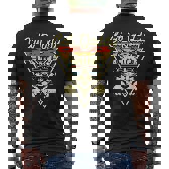 Cat Daddy Retro Sunglasses Cat Fur Dad Papa Vintage Cat Dad Men's Back Print T-Shirt | Mazezy