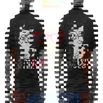 Catculus Mathematical Equations Cat Math Student Teacher Tank Top Men's Back Print T-Shirt | Mazezy