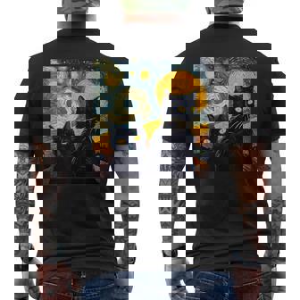 Catsan Gogh Amante De Los Gatos Diseño De Gato In Mangas Camiseta Hombre Estampado Espalda - Regaloses